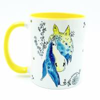 Tasse Pferd personalisiert, Geschenk-Idee Pferde-Mensch, Funny-Art Aquarell Illustration Bild 6