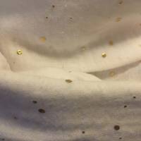 Damen Musselin - Wickelschal weiß mit goldenen Glitzerpunkten Bild 4