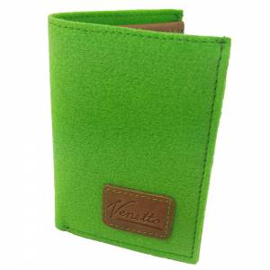 Portemonnaie Geldbörse Geldtasche aus Filz wallet grün hell Bild 1