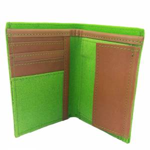 Portemonnaie Geldbörse Geldtasche aus Filz wallet grün hell Bild 2