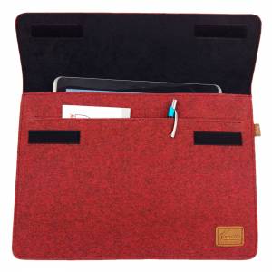 Für 12.9" iPad Pro, 13" MacBook Air Hülle Tasche Filztasche Laptop Notebook Ultrabook 13,3 Zoll Hülle Schutz rot Bild 3