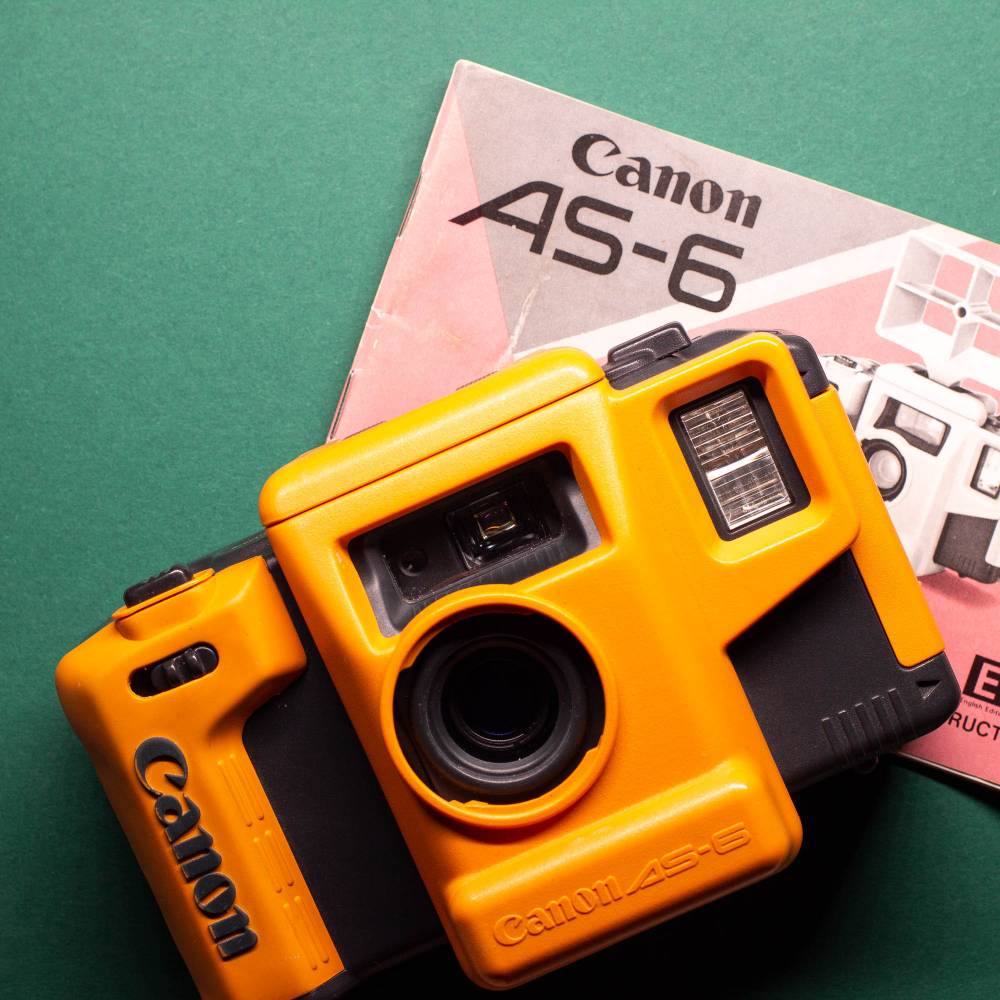 Canon AS-6  | 35mm-Kamera | FILMTESTED | guter Zustand | schwarz-orange | Unterwasserkamera Bild 1