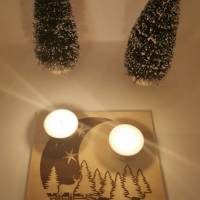 Holzbilder / Holzuntersetzer mit eingravierten Weihnachtsmotiven Bild 4