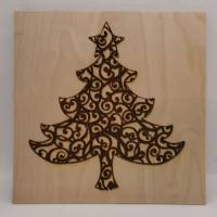 Holzbilder / Holzuntersetzer mit eingravierten Weihnachtsmotiven Bild 5