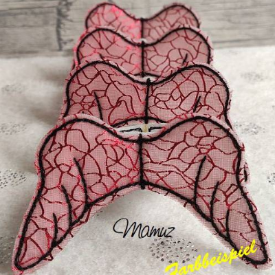 *  Serviettenhalter - Engelsflügel  *  perfekte Weihnachts-Tischdeko, ITH / Stickdatei