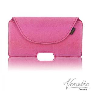 5.0 - 6.4" Horizontal Bauchtasche Gürteltasche Quertasche Tasche aus Filz Filztasche für Handy Pink Bild 1