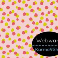 0,5m Webware Dots rosa Bild 1