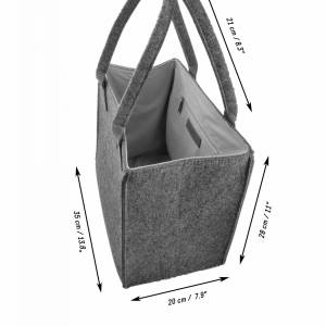 Tasche Shopper Damentasche Handtasche Handtasche Einkauf Einkaufstasche grau Bild 4
