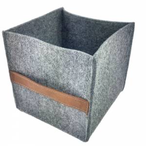 3-er Set Box Filzbox Aufbewahrungskiste Aufbewahrungsbox Kiste für Allelei auch für IKEA Regale grau Bild 4