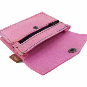 Mini Kinder-Portemonnaie Geld-Börse Tasche Pink Rosa Bild 4