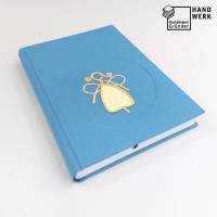 Notizbuch, Schutz-Engel, grau-blau, DIN A5, 150 Blatt, handgefertigt Hardcover Bild 1