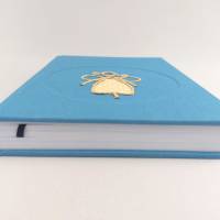 Notizbuch, Schutz-Engel, grau-blau, DIN A5, 150 Blatt, handgefertigt Hardcover Bild 4