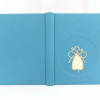 Notizbuch, Schutz-Engel, grau-blau, DIN A5, 150 Blatt, handgefertigt Hardcover Bild 5