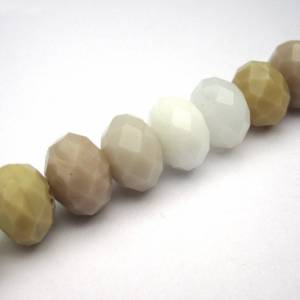 Perlenmix 9x12mm Schliffperlen Mix Indien - Creme Facettierte Perlen Schliffperlen Bunter Mix / made in India Bild 1