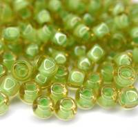 Toho Seed Beads 6/0 Inside Color Jonquil / Mint Julep Lined Bild 1