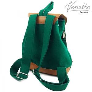 Filzrucksack Tasche Rucksack aus Filz und Leder Elementen sehr leicht backpack unisex Grün dunkel Bild 3
