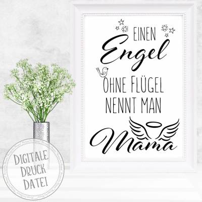 POSTER - Druckbares A4 Bild - Geschenk für Mama