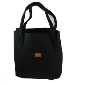 Shopper Damentasche Handtasche Einkaufstasche Tasche Henkeltasche Filztasche mit integrierter Geldbörse schwarz Bild 1