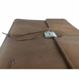 Ledertasche Aktentasche für 13 " MacBook-Tasche DIN A4 Surface Notebook Umhängetasche Handtasche Herrentasche Herren Bild 6