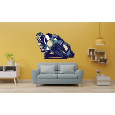 Top Wandtattoo Motorrad konturgeschnitten in 6 Größen ab 50 cm B x 30 cm H