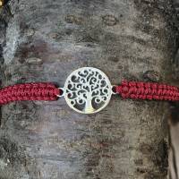 Armband "Lebensbaum", 925 Silber, Makramee Bild 5