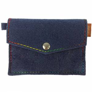 Mini Portemonnaie kleine Geldbörse aus Filz blau Bild 1