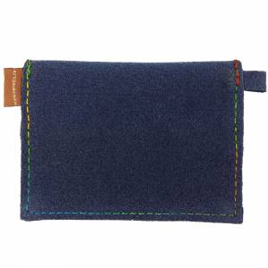 Mini Portemonnaie kleine Geldbörse aus Filz blau Bild 7
