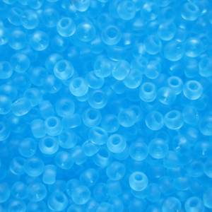 Toho Seed Beads 11/0 Transparent-Frosted Aquamarine Bild 2