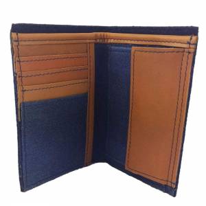 Portemonnaie Geldbörse Geldtasche aus Filz wallet Blau Bild 2
