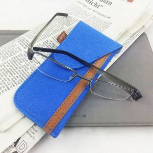 Brillenetui Tasche Hülle Schutzhülle für Brille blau Bild 4