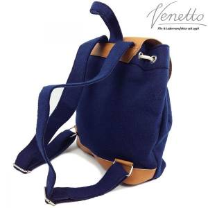 Filztasche Tasche aus Filz  Rucksack aus  Leder und Filz unisex blau dunkel Bild 4