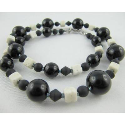 Kette Polariskette Schwarz Weiß (582)