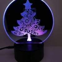 Spiegellampe Tannenbaum, mehrfarbig Bild 2