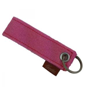 Schlüsselanhänger Anhänger für Schlüssel Band Filz Filzband mit Metallring, Pink Bild 1
