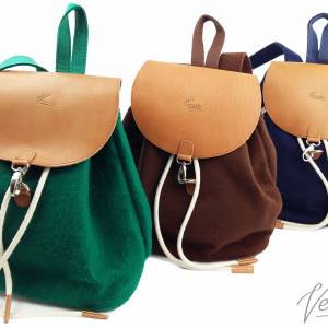 Venetto Designer Rucksack aus Leder und Filz Tasche unisex handgemacht / Tasche Kinder Damen Herren / Geschenk für Sie, Bild 5