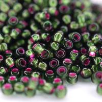 Toho Seed Beads 11/0 Silver-Lined Frosted Olivine Bild 1