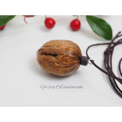 Baumwollkette – Glänzendes Nüsschen vom Nachbarn