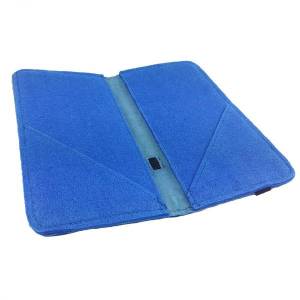 5.2 - 6.4" Bookstyle wallet case Buchhülle Schutzhülle Tasche Hülle Etui aus Filz für Smartphone, blau Bild 3