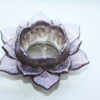 Teelichthalter "Lotusblüte"- resinart Bild 3