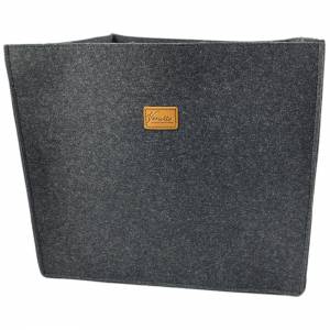 33x33x38cm Box Filzbox Aufbewahrungskiste Korb Kiste Filzkorb Filz für Ikea Möbel schwarz melange Bild 2