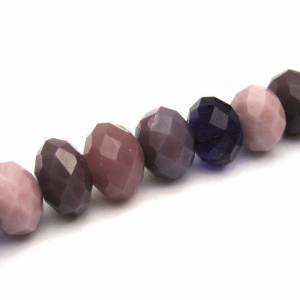 Perlenmix 9x12mm Schliffperlen Mix Indien Violett Facettierte Perlen Schliffperlen Bunter Mix / made in India Bild 1