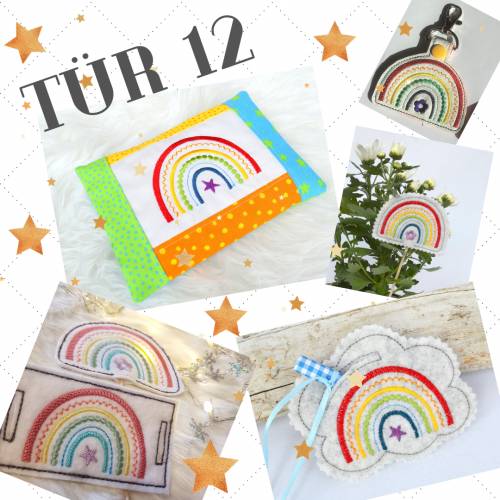 Stickdatei Regenbogen Tür 12