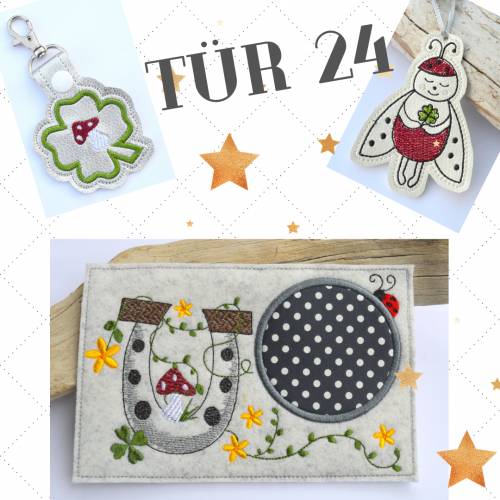 Stickdatei SET Glücksbringer Tür 24