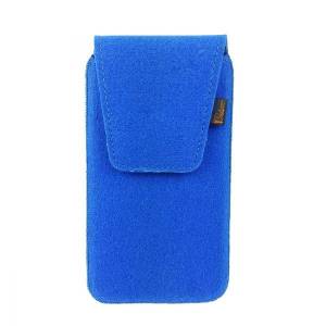 5.0 - 6.4" Vertikal Handtasche Gürteltasche Tasche für Handy Filztasche Etui aus Filz, Blau Bild 1