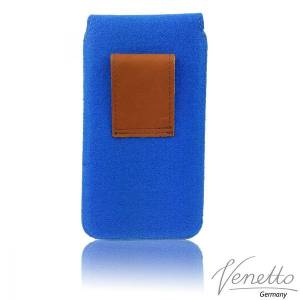 5.0 - 6.4" Vertikal Handtasche Gürteltasche Tasche für Handy Filztasche Etui aus Filz, Blau Bild 2