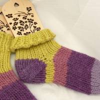 Dicke, handgestrickte Socken, ca. 41-43 , 100% Wolle, Sofasocken, Kuschelsocken, Diabetikersocken, Bettsocken. Fbn503 Bild 2