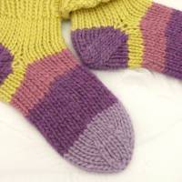 Dicke, handgestrickte Socken, ca. 41-43 , 100% Wolle, Sofasocken, Kuschelsocken, Diabetikersocken, Bettsocken. Fbn503 Bild 3