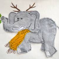 Stickdatei doodle Elefant Winter SET XL Bild 4