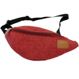 Bauchtasche Hüfttasche Gürteltasche Tasche aus Filz rot meliert Bild 1