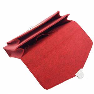 DIN A4 Businesstasche Umhängetasche Aktentasche Arbeitstasche Handtasche für Herren und Damen Unisex, Rot meliert Bild 4